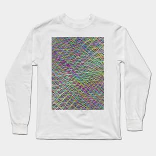 Geometric Futures #16 - Pattern Modular Synth Glitch Artwork Long Sleeve T-Shirt